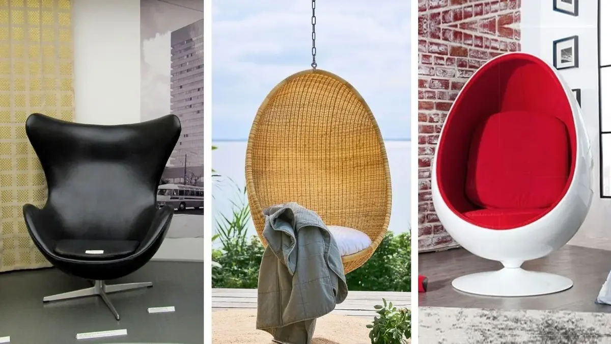 Egg Chairs: Arne Jacobsen, Nanna i Jorgen Ditzel, Eero Aarnio