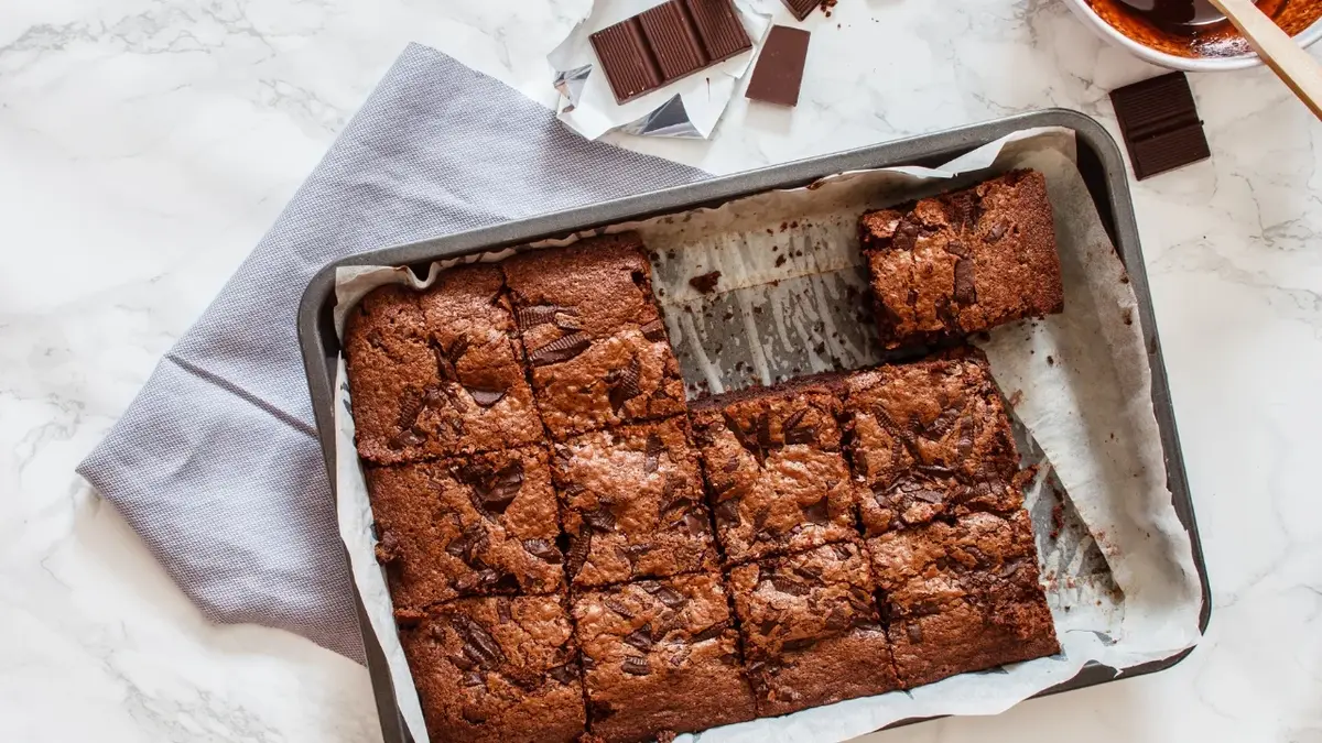 Brownie z fasoli  w formie do pieczenia